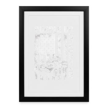 Violet pour les enfants militaires APC Enfant militaire - Affiche encadrée (27 × 37 cm) - noir - Devant