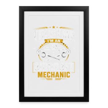 Technicien en maintenance aéronautique, mécanicien aéronautique, - Affiche encadrée (27 × 37 cm) - noir - Devant