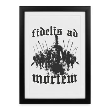 Guerriers légendaires de Sparte, roi Léonidas Ier Spartiate - Affiche encadrée (27 × 37 cm) - noir - Devant