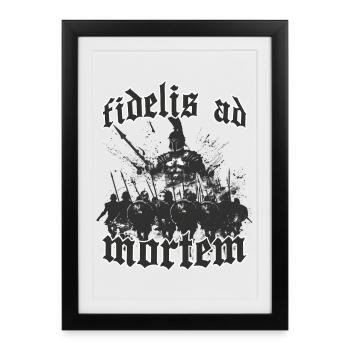 Legendäre Krieger von Sparta, König Leonidas I.  - Gerahmtes Poster (27 × 37 cm) - Schwarz - Vorne