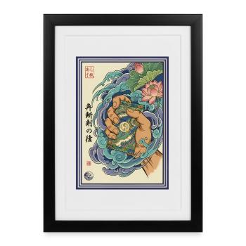 Ripping Booster Packs Trading Card Binder Hero - Framed poster (27 × 37 cm) - black - Front