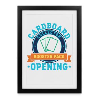 Jeu de cartes d’ouverture du pack d’extension Cardboard Collector - Affiche encadrée (27 × 37 cm) - noir - Devant