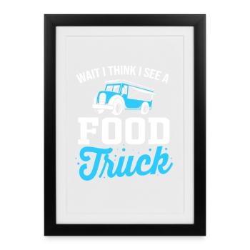 Snack Food Truck - Framed poster (27 × 37 cm) - black - Front