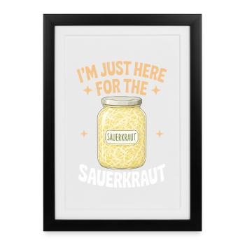 Sauerkraut Sauerkraut German dish gifts - Framed poster (27 × 37 cm) - black - Front