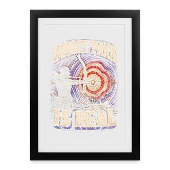 Archery Archer Target Panic Is Real - Framed poster (27 × 37 cm) - black - Front