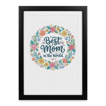 Best Mom - Affiche encadrée (27 × 37 cm) - noir - Devant