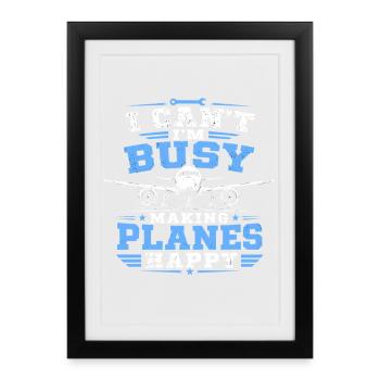 Mécanicien aéronautique - Affiche encadrée (27 × 37 cm) - noir - Devant