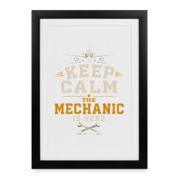 Aircraft Engineering Aviation Engineer Profession - Framed poster (27 × 37 cm) - black - Front
