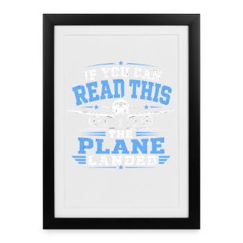 Mécaniciens d’aéronefs Maintenance aéronautique - Affiche encadrée (27 × 37 cm) - noir - Devant