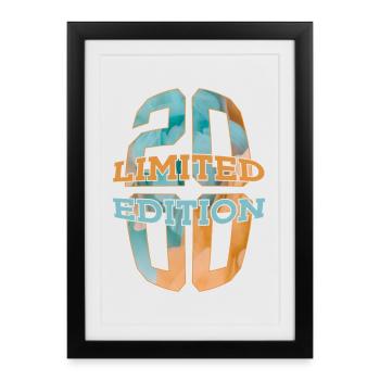 ÉDITION LIMITÉE 2000 26 ANS 26E ANNIVERSAIRE - Affiche encadrée (27 × 37 cm) - noir - Devant