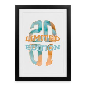 ÉDITION LIMITÉE 2001 25 ANS 25E ANNIVERSAIRE - Affiche encadrée (27 × 37 cm) - noir - Devant