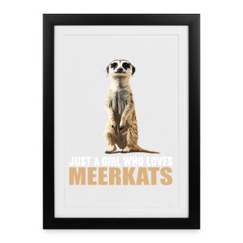 Meerkat Erdmännchen - Framed poster (27 × 37 cm) - black - Front