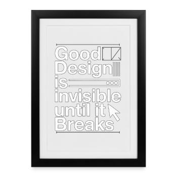 UX/UI Designer Good Design Is User Experience - Framed poster (27 × 37 cm) - black - Front