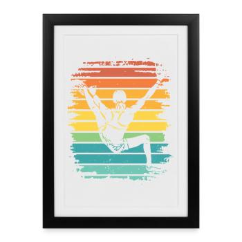 Bloc de bloc de Boulderer - Affiche encadrée (27 × 37 cm) - noir - Devant