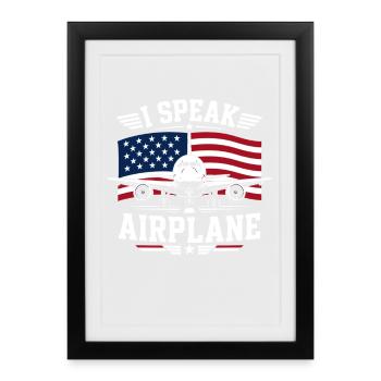 Technicien en maintenance aéronautique Aviation - Affiche encadrée (27 × 37 cm) - noir - Devant