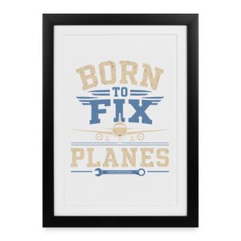 Aeronautical Engineer Aircraft Technology Maintenance - Framed poster (27 × 37 cm) - black - Front