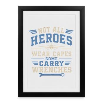 Aircraft Mechanic Aviation Technology Maintenance - Framed poster (27 × 37 cm) - black - Front