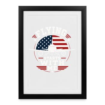 Aircraft Mechanics Aviation Technology - Framed poster (27 × 37 cm) - black - Front