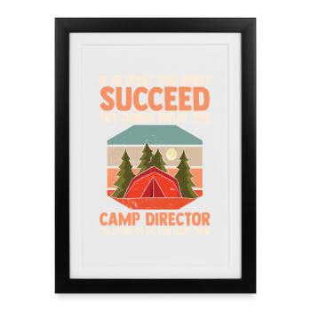 Camping Bonfire Camp Life Forest Camper - Framed poster (27 × 37 cm) - black - Front