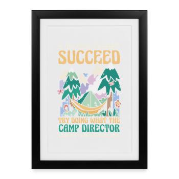 Camping Bonfire Camp Life Forest Camper - Framed poster (27 × 37 cm) - black - Front