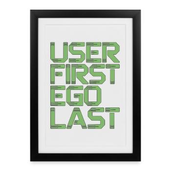 UX/UI Designer User First Ego Last Product Design - Framed poster (27 × 37 cm) - black - Front