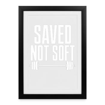 Foi chrétienne sauvée et pas douce Gym Fitness - Affiche encadrée (27 × 37 cm) - noir - Devant