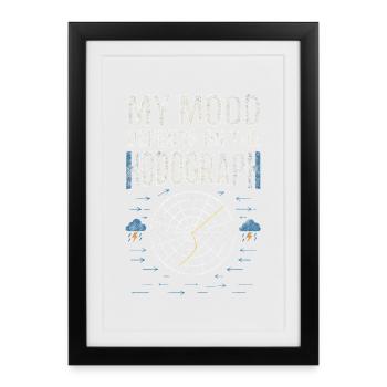 Mood according to Hodograph | Thunderstorm forecast - Framed poster (27 × 37 cm) - black - Front