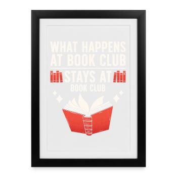 Book Club Mystery Shirt - Framed poster (27 × 37 cm) - black - Front