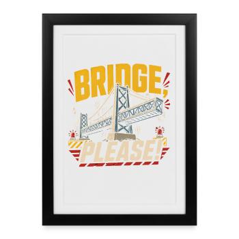 Bridge Engineer Civil Engineering - Framed poster (27 × 37 cm) - black - Front