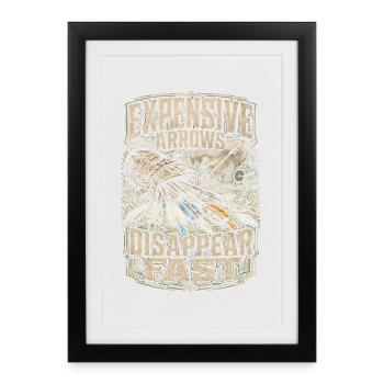 Archer à l’arc - Affiche encadrée (27 × 37 cm) - noir - Devant