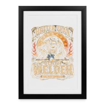 Soudeur professionnel plus chaud que votre soudeur - Affiche encadrée (27 × 37 cm) - noir - Devant