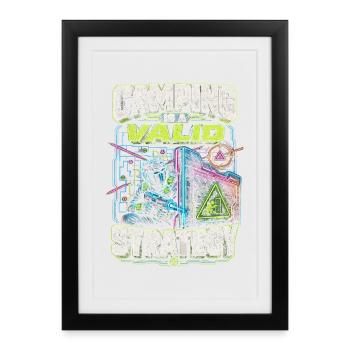 Le camping laser tag est une stratégie valable - Affiche encadrée (27 × 37 cm) - noir - Devant