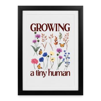 Petit être humain en croissance - Affiche encadrée (27 × 37 cm) - noir - Devant