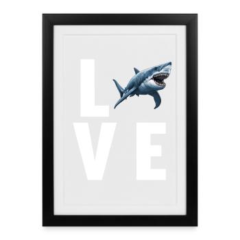Mégalodons Mégalodon - Affiche encadrée (27 × 37 cm) - noir - Devant