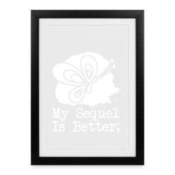 Point-virgule : ma suite est meilleure, point-virgule - Affiche encadrée (27 × 37 cm) - noir - Devant