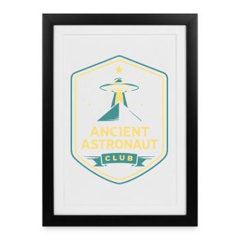 Ancient Astronaut Club - Framed poster (27 × 37 cm) - black - Front
