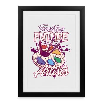 Art of the Future: Teaching Artists - Framed poster (27 × 37 cm) - black - Front