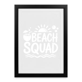 Beach Squad - Framed poster (27 × 37 cm) - black - Front