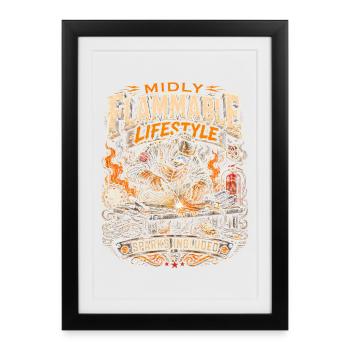 Soudeur Spécialiste en soudage - Affiche encadrée (27 × 37 cm) - noir - Devant
