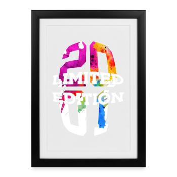 ÉDITION LIMITÉE 2001 25 ANS 25E ANNIVERSAIRE - Affiche encadrée (27 × 37 cm) - noir - Devant