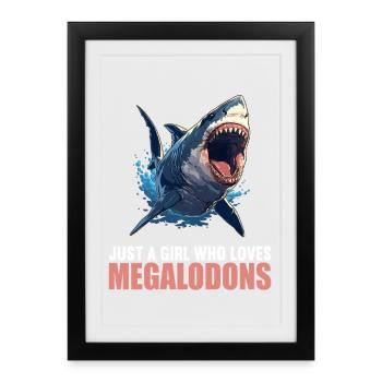 Mégalodons Mégalodon - Affiche encadrée (27 × 37 cm) - noir - Devant