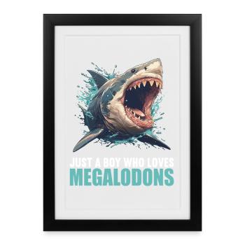 Mégalodons Mégalodon - Affiche encadrée (27 × 37 cm) - noir - Devant