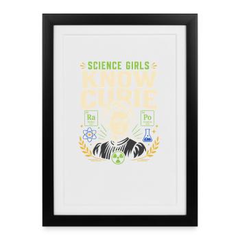 Marie Curie Chemistry Radiology Science - Framed poster (27 × 37 cm) - black - Front
