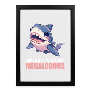 Mégalodons Mégalodon - Affiche encadrée (27 × 37 cm) - noir - Devant