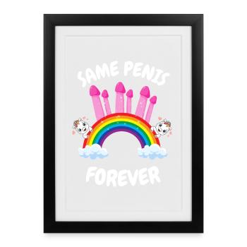 Même pénis pour toujours mariée - Affiche encadrée (27 × 37 cm) - noir - Devant
