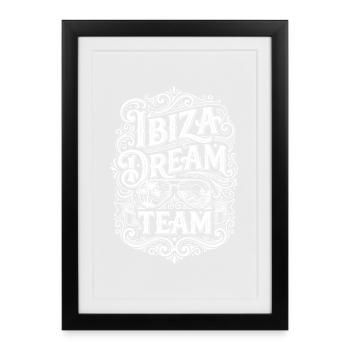 Équipe de rêve d’Ibiza - Affiche encadrée (27 × 37 cm) - noir - Devant