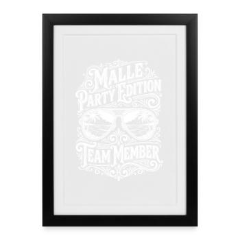 Malle Party Edition - Framed poster (27 × 37 cm) - black - Front