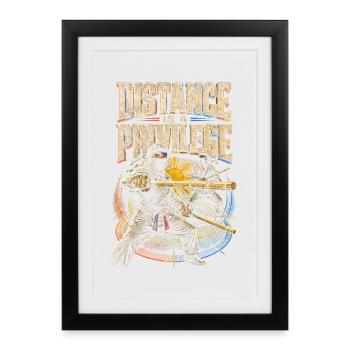 La distance d’Escrima Arnis est un privilège - Affiche encadrée (27 × 37 cm) - noir - Devant