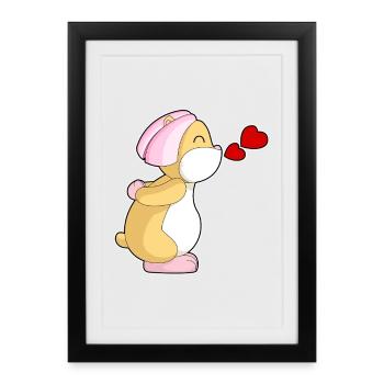 Hamster Bridal Veil Wedding - Framed poster (27 × 37 cm) - black - Front