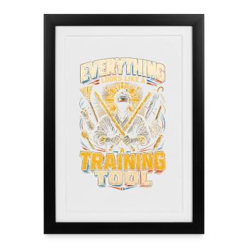 Escrima Arnis Martial Arts - Framed poster (27 × 37 cm) - black - Front